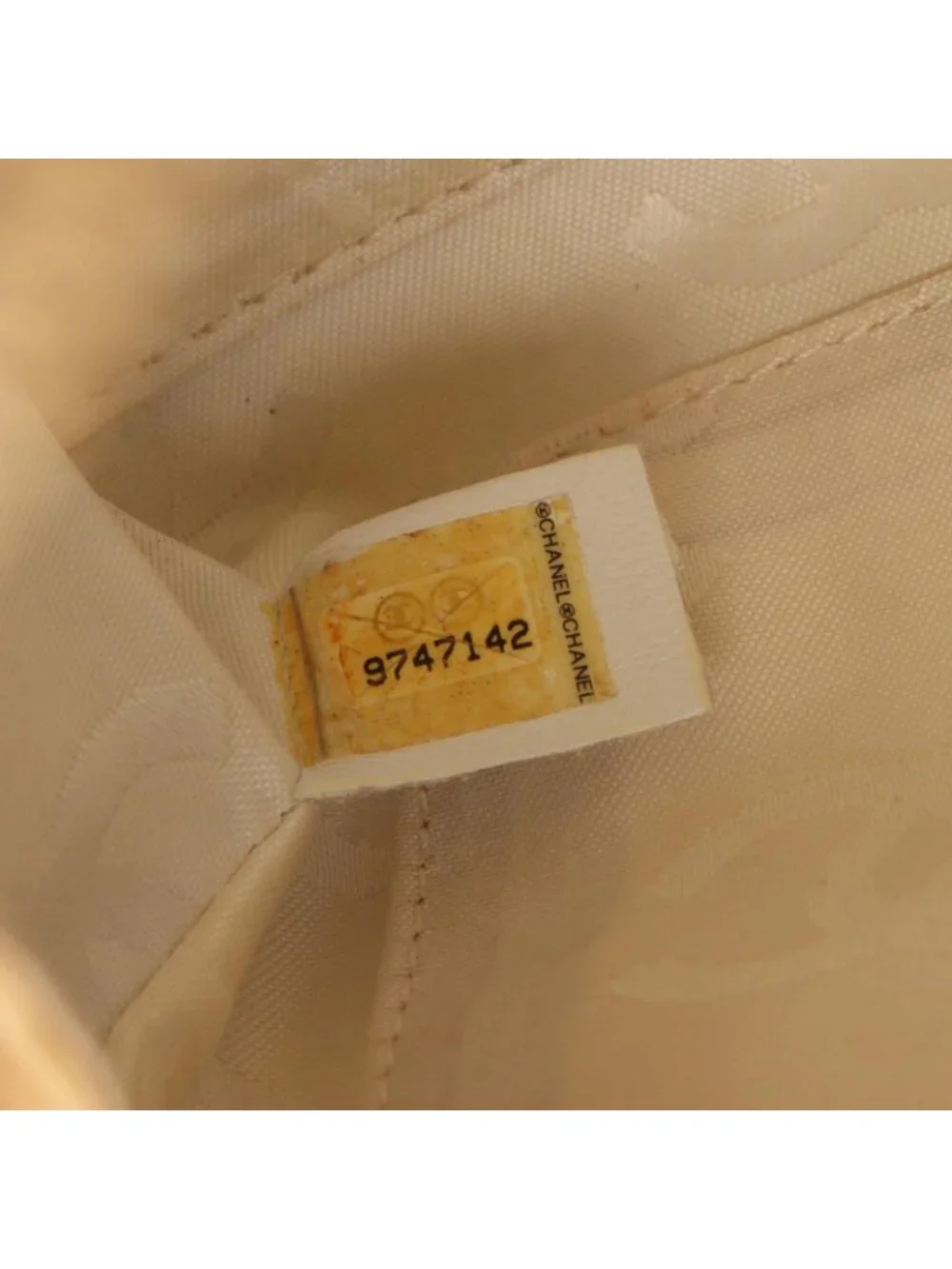 Chanel Handbag Wild Stitch Chez Blanc Yellow Beige Leather Handle